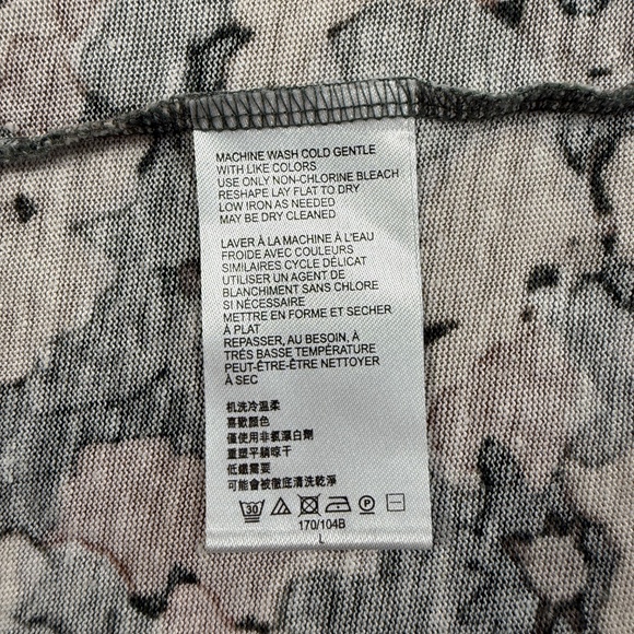 Maeve Anthropologie Blouse Womens Large Floral Print Linen Puff Sleeve Top - Picture 13 of 14